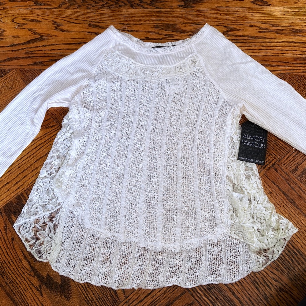 Almost Famous lace long sleeve
